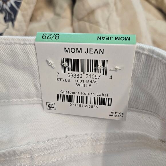 INC White Mom Jeans Sz 8 - Picture 10 of 13